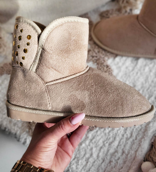 Ocieplane kozaki mukluki śniegowce eskimoski beżowe /G1-1 15215 T295/