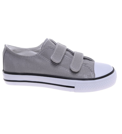 Szare tenisówki dla dziewczynki na rzepy /G2-2 18635 T286/