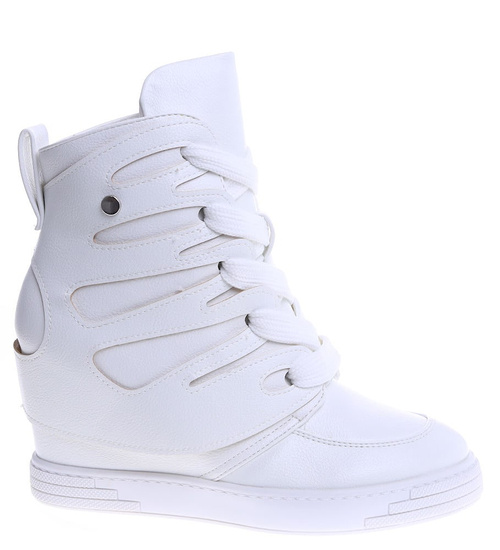 Białe trampki sneakersy na koturnie Seastar /G8-3 14900 T937/