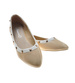 Beżowe wiosenne lakierowane balerinki /G6-2 7780 S191/