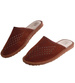 Męskie domowe kapcie ze skóry zamszowej Brązowe /F6-1 7929 S195/