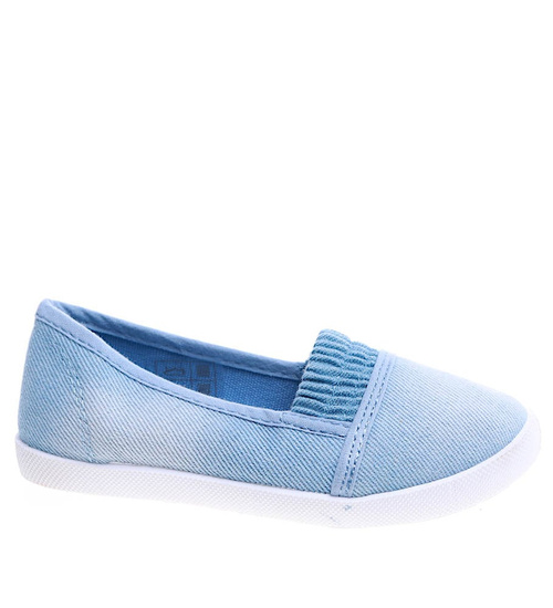 Wiosenne dziecięce trampki slip on Liht Blue /F7-2 13693 T037/