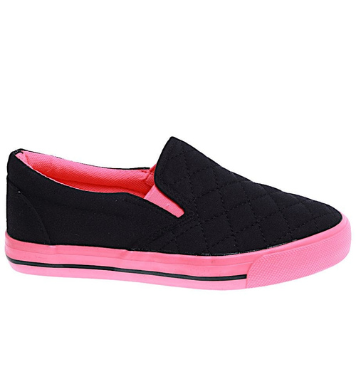 Czarno fuksjowe dziewczęce tenisówki /A1-2 15902 T079/