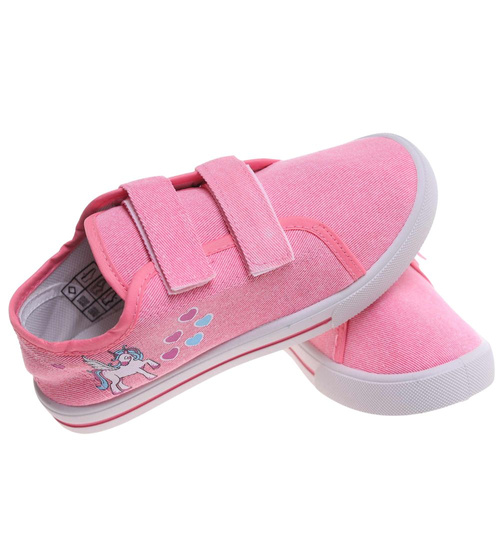 Różowe tenisówki dla dziewczynki na rzepy /A6-1 18111 T189/