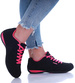 Lekkie czarno fuksjowe buty sportowe /E2-1 H2 14737 S149/
