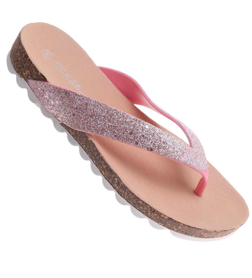 Różowe klapki japonki /E10-2 17773 T8-6/