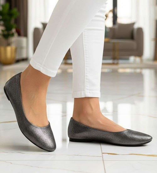 Lśniące baleriny damskie /E1-2 13122 196/