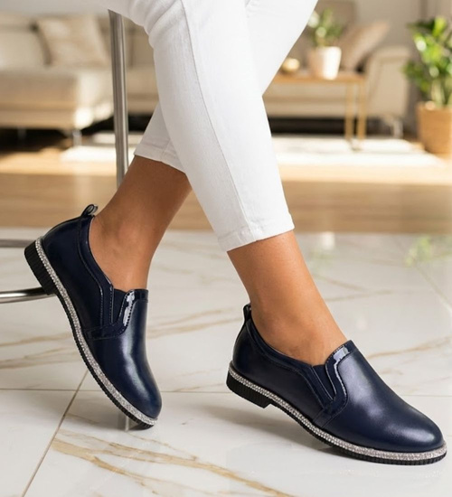 Granatowe półbuty dziewczęce /B1-2 11277 S192/