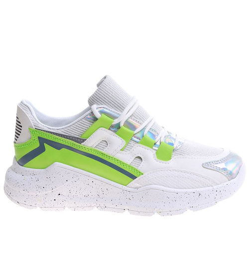 Damskie buty sportowe na platformie /D7-2 7960 S249/