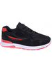 Sznurowane męskie buty sportowe Czarno czerwone /D7-3 15744 T382/