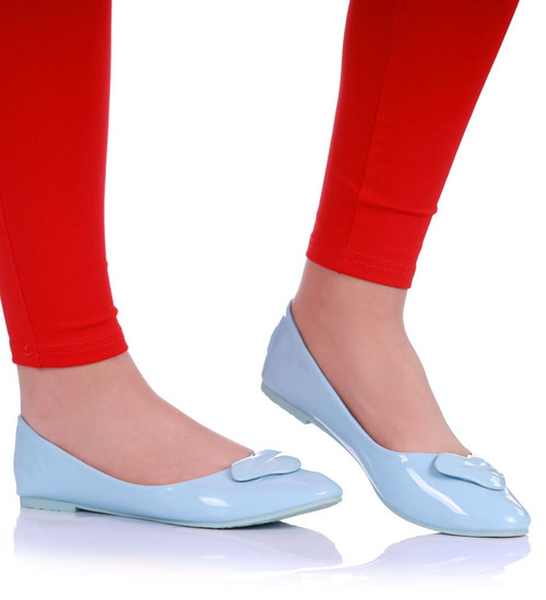 Niebieskie baleriny damskie /B4-2 8250 S099/