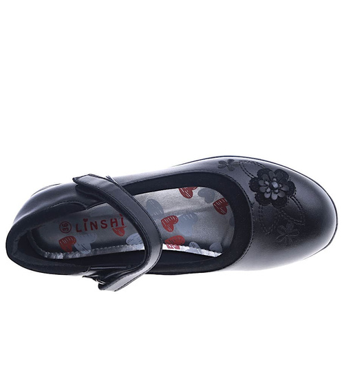 Czarne dziewczęce balerinki z paseczkiem /F1-2 13995 S190/