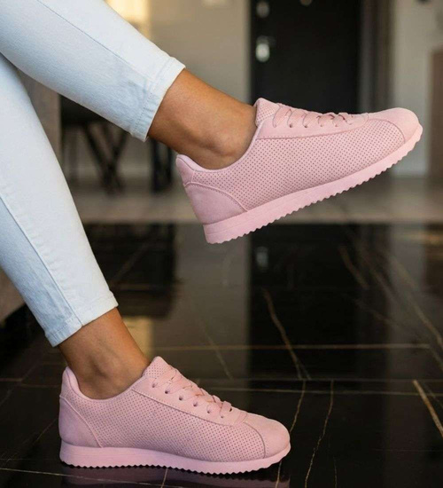 Różowe damskie buty sportowe /G7-2 17411 T102 +H2/