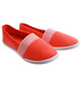 Wsuwane pomarańczowe trampki damskie slip on /D1-2 17493 T077/