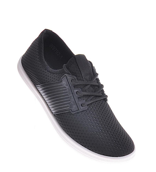 Wsuwane damskie buty sportowe czarne /G12-2 12369 T290/