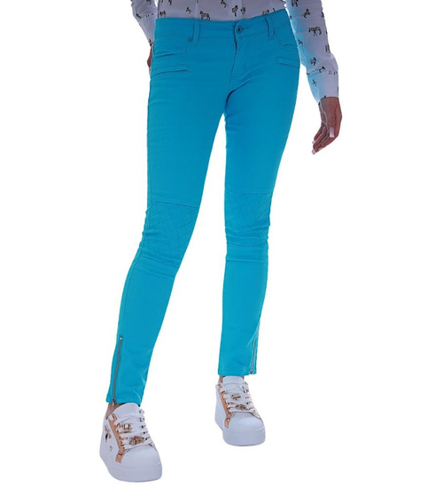 Błękitne spodnie damskie z jeansu /H2 UB846 G4/