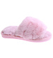 Pluszowe jasno różowe kapcie dziewczęce /D6-1 17159 G8-6/
