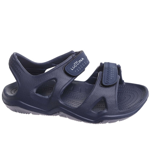 Wodoodporne sandały męskie na plażę Granatowe /D3-1 17823 T039/