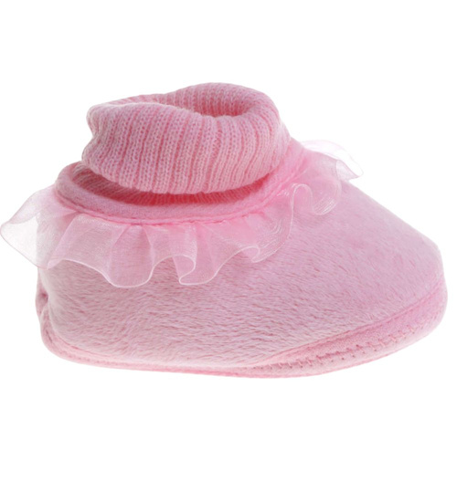 Różowe pluszowe kapcie dla niemowląt /H2 17568 MX2-5/