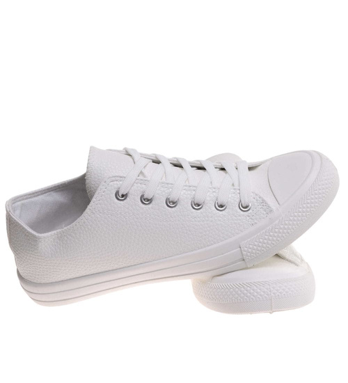 Białe niskie trampki męskie /F2-2 17986 T232/