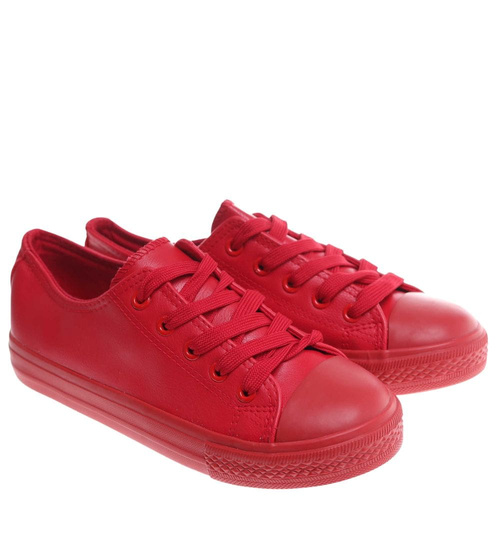 Czerwone dziewczęce trampki /G12-3 16764 G6-15 +H2/