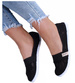 Przewiewne damskie tenisówki slip on z koronki Czarne /D6-2 14552 S154/