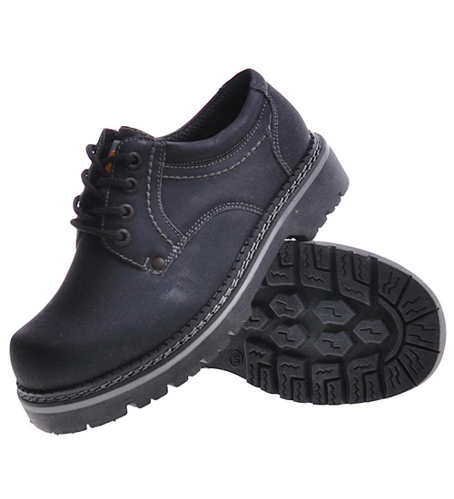 Czarne trapery z niską cholewką /C6-3 13047 S292/