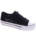 Koronkowe czarne trampki damskie na platformie /E9-2 17466 H2 G230/