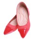 Czerwone baleriny damskie ze szpicem /F10-3 16008 T181/