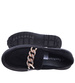 Czarne półbuty loafersy na niskiej platfomie /C7-2 14873 T485/