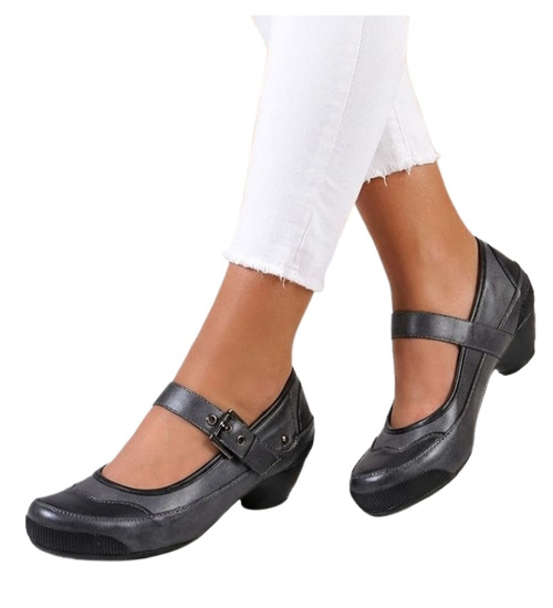 Czółenka damskie na niskim obcasie /G1-3 10826 T198/