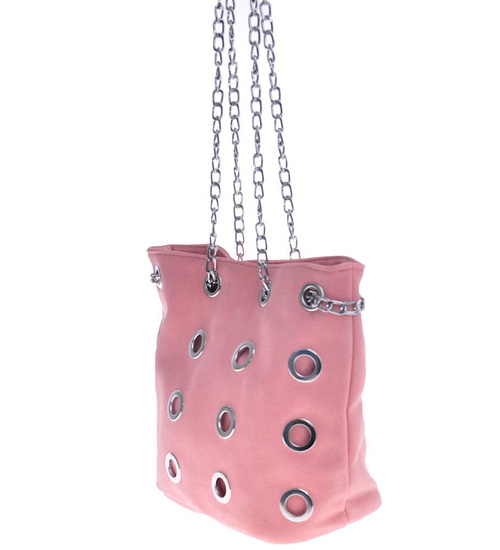 Różowa damska torebka z łańcuszkiem /H2-K30 TB294 S/