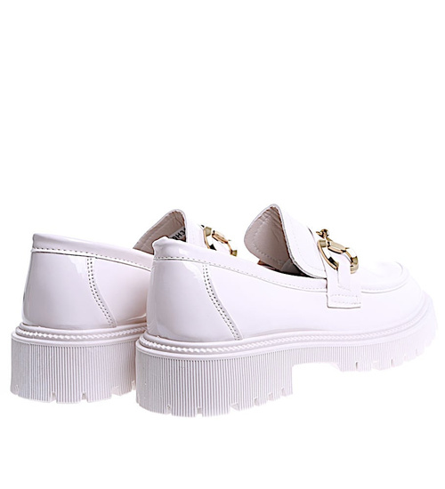 Wiosenne beżowe mokasyny damskie /A7-3 15446 T479/