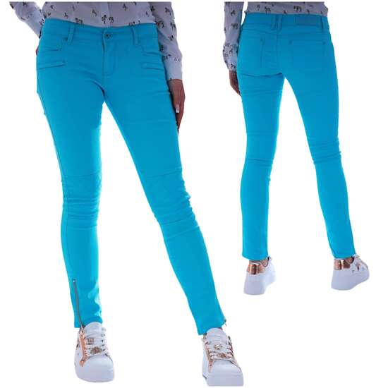 Błękitne spodnie damskie z jeansu /H2 UB846 G4/