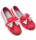 Dziewczęce mokasyny z kokardą Czerwone /C7-2 8993 S1/