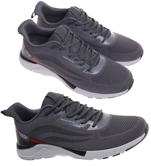 Sznurowane męskie buty sportowe Duże rozmiary /G4-1 17995 T693/