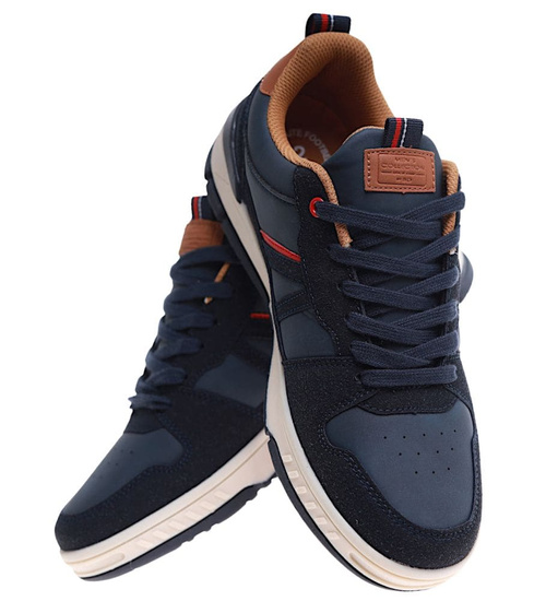 Sznurowane granatowe trampki męskie Badoxx /C6-2 17245 T781/