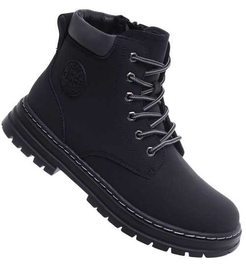 Czarne chłopięce buty trapery /C1-1 18448 T432/