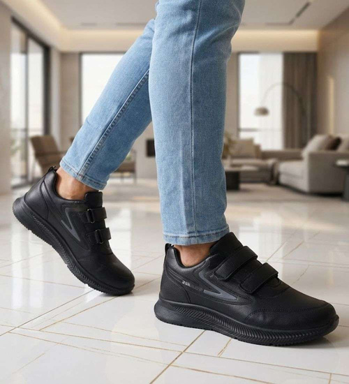 Sportowe buty męskie na rzepy /E7-1 16940 T381/