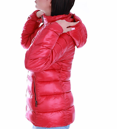 Ocieplana zimowa czerwona kurtka /H KR13 G488/