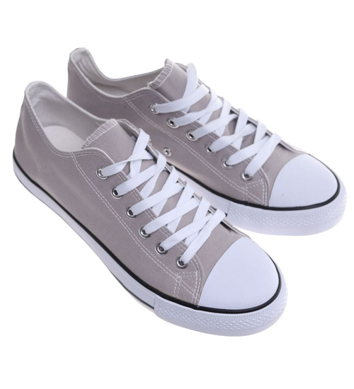 Trampki męskie Sznurowane szare z tkaniny ost493