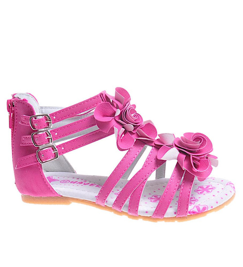 Wygodne sandały dziewczęce Fuksja /E5-2 11730 T195/