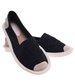 Wsuwane baleriny czarne espadryle /A10-1 18726 T188/