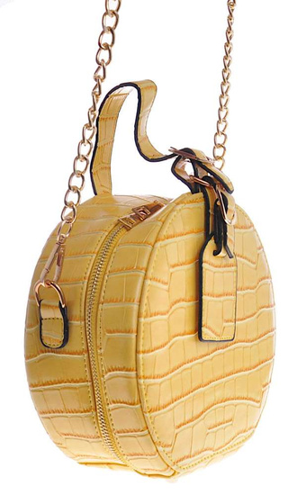 Mała torebka usztywniana Żółta /H2-K27 TB146 S169/