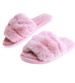 Pluszowe jasno różowe kapcie dziewczęce /D6-1 17159 G8-6/