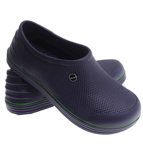 Kalosze damskie piankowe krótkie granatowo zielone /G9-1 17795 T18-45 +H2/