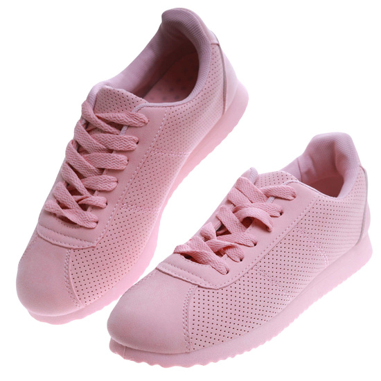 Różowe damskie buty sportowe /G7-2 17411 T102 +H2/