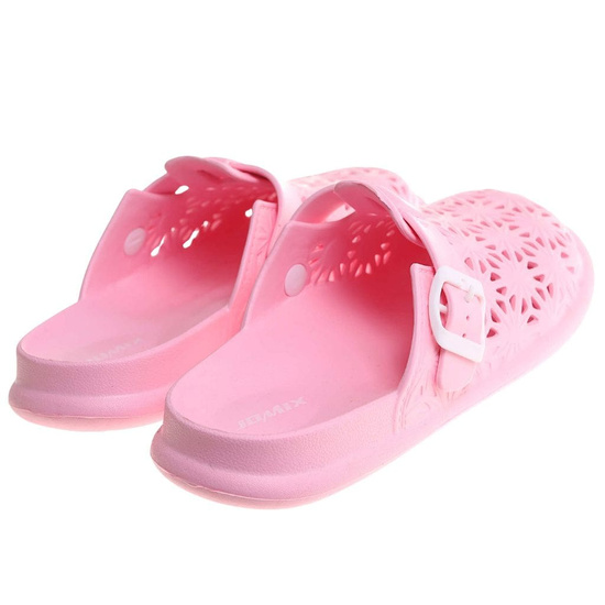 Klapki damskie Ażurowe różowe buty na plażę /H2 17854 G008/