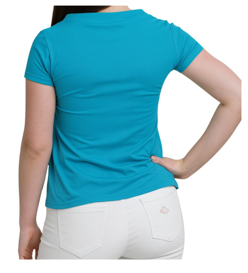 Damska koszulka bluzka turkus /H2-K12 UB958 S0/