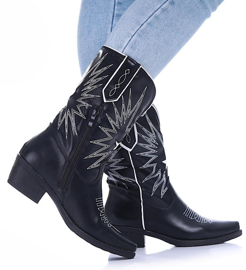 Czarne botki kowbojki Seastar /F10-3 15292 T197/